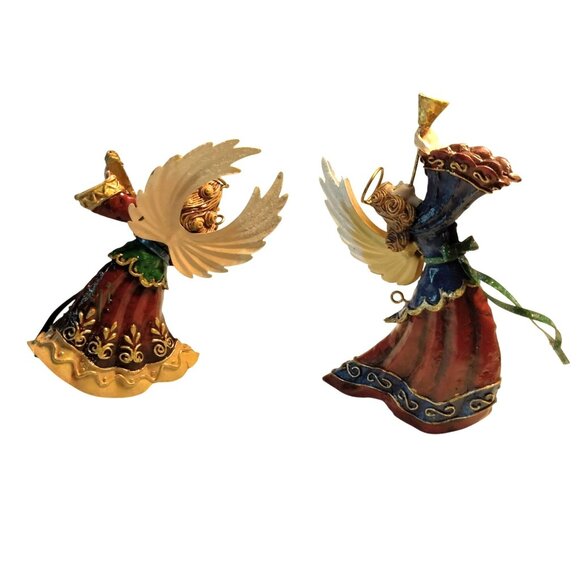 Angel Figurine Ornament Horn Lute Christmas Hark Lot 2 - Picture 3 of 7